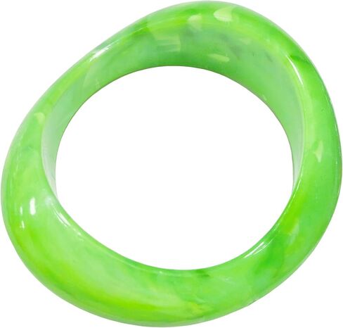 Fluorescent Color Irregular Cuff Bangle Candy Color Geometric Bangle Bracelet Imitation Stone Texture Chunky Acrylic Geometric Bracelet Exaggerated Party Jewelry in Saudi Arabia