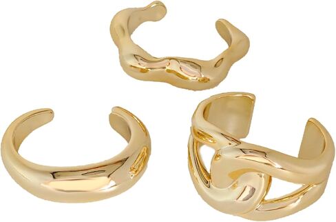 Chunky Gold Bangles Bracelets for Women Gold Cuff Bracelet Set Irregular Cuff Stack Bracelet for Women Trendy Wide Wrist Bracelets Statement Bangle Fashion Jewelry in Saudi Arabia