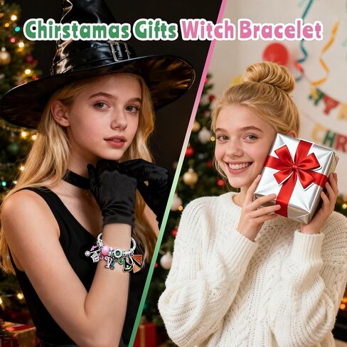 سوار ساحر باللونين الوردي والأخضر مع تاج لامع، عصا سحرية، قبعة ساحرة، أساور قابلة للتعديل على شكل قلب للمعجبين in Kuwait