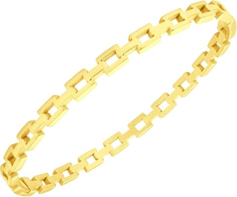555Jewelry Stainless Steel Hinged Chain Link Bangle Bracelet for Women & Men in Saudi Arabia