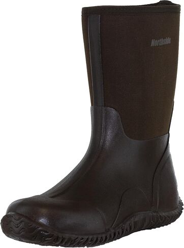 Northside Mens Shoshone Falls Mid All-Weather Boots - Waterproof Textured Rubber Removable EVA Insole - Rubber Traction Calendar Outsole Insulated Neoprene Boot in Saudi Arabia