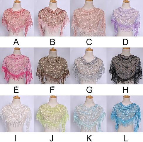 Triangle Lace Scarf for Women,Triangle Vintage Inspired Lace Head Scarf Lightweight Fashion Scarf Wrap Bandana in Saudi Arabia