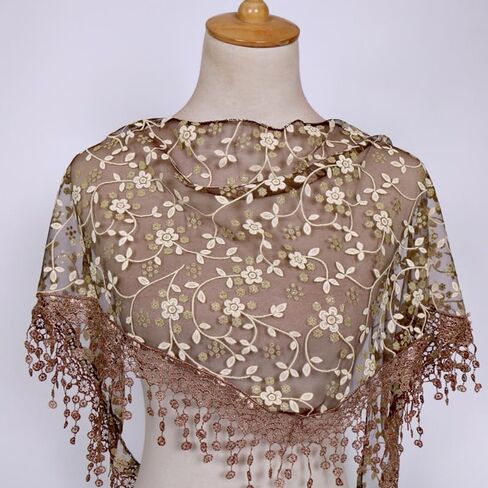 Triangle Lace Scarf for Women,Triangle Vintage Inspired Lace Head Scarf Lightweight Fashion Scarf Wrap Bandana in Saudi Arabia