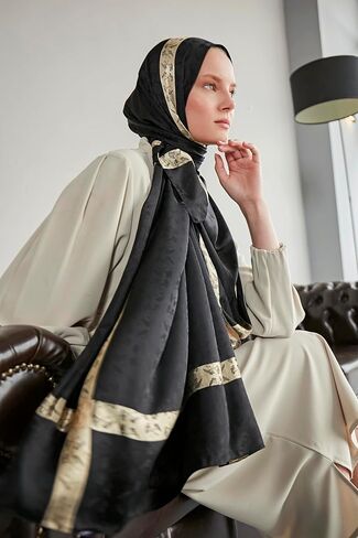 وشاح حجاب طويل فاخر للنساء - وشاح رأس ممتاز خفيف الوزن وشال أنيق، ثنية ناعمة ناعمة، 29.5 × 72.8 بوصة، غلاف متطور خالد in Saudi Arabia