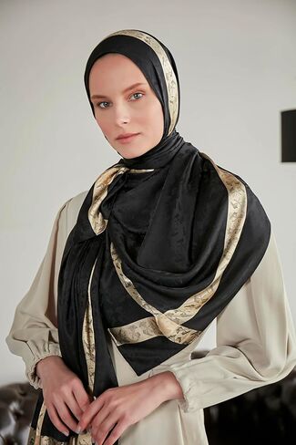 وشاح حجاب طويل فاخر للنساء - وشاح رأس ممتاز خفيف الوزن وشال أنيق، ثنية ناعمة ناعمة، 29.5 × 72.8 بوصة، غلاف متطور خالد in Saudi Arabia