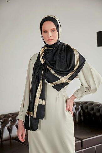 وشاح حجاب طويل فاخر للنساء - وشاح رأس ممتاز خفيف الوزن وشال أنيق، ثنية ناعمة ناعمة، 29.5 × 72.8 بوصة، غلاف متطور خالد in Saudi Arabia