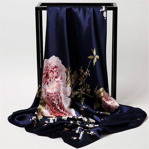 Women's Headband Scarf Satin Print Wrap Hair Accessories Fashion Accessories 35 Inch Square Shawl in Saudi Arabia