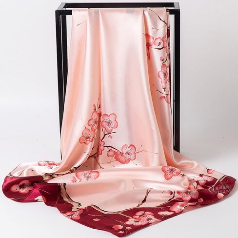 Women's Headband Scarf Satin Print Wrap Hair Accessories Fashion Accessories 35 Inch Square Shawl in Saudi Arabia