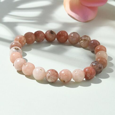 1 Pc Jade Beaded Bracelet, Natural Plum Blossom Jade Beads Stretch Bracelets Round Beaded Strand Stretch Bracelet Multilayered Bracelet Set for Man Women Trendy Costume Jewelry Gifts in Saudi Arabia