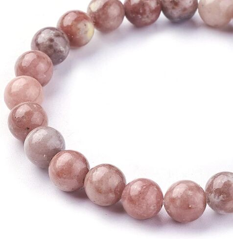 1 Pc Jade Beaded Bracelet, Natural Plum Blossom Jade Beads Stretch Bracelets Round Beaded Strand Stretch Bracelet Multilayered Bracelet Set for Man Women Trendy Costume Jewelry Gifts in Saudi Arabia