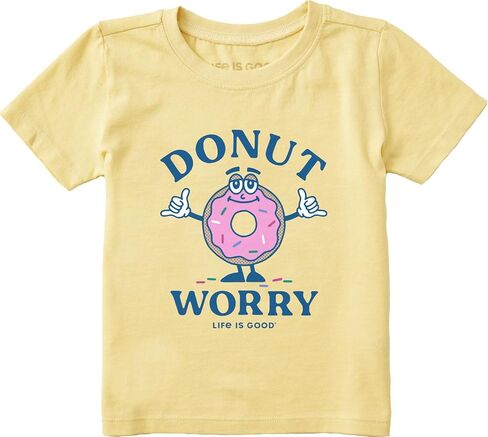 Life is Good - Toddlers Donut Worry Short Sleeve Crusher T-Shirt in Saudi Arabia