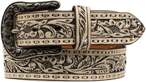 ARIAT Women's Turquoise Buck Lace Stitched Tooled Leather Belt in Saudi Arabia