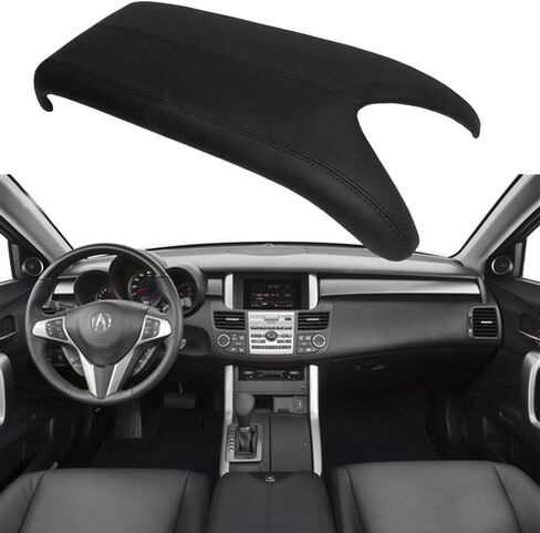 Center Console Lid Armrest Cover Real Leather Black Replacement for Acura RDX 07-12 Replacement for Acura RDX Accessories in Saudi Arabia