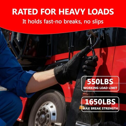 Retractable Ratchet Straps (2 Pack) - 1" x 10 ft Heavy Duty Tie Downs with Auto Retract and 1650 lb Break Strength for Cargo Trailer, Motorcycle, ATV - Includes Soft Loops and Bungee Cords in Saudi Arabia