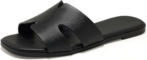 GotSoft Women's Flat Sandals Square Open Toe Slide Sandal Slip on Comfortable Summer Shoes in Kuwait