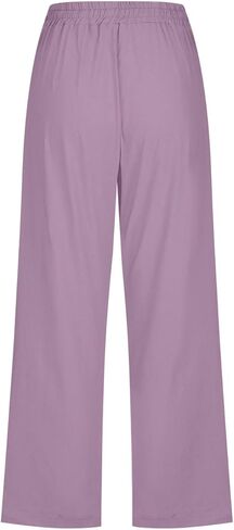 Linen Capris for Women Trendy Summer Wed Leg Capri Pants High Waist Lounge Trousers Boho Beach Resort Wear 2026 in Saudi Arabia
