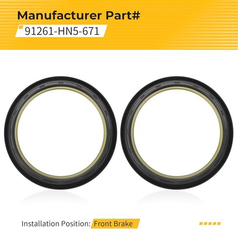 M MATI 2Pcs Front Brake Drum Seal for Honda Foreman 400 TRX400FW 2002-2003 Foreman 450 2002-2004 Rancher 350 400 2000-2007 Rincon 650 500 2001-2005 91261-HN5-671 in Saudi Arabia