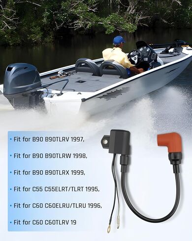 ملف إشعال مناسب لمحرك ياماها الخارجي 60HP 70HP 75HP 85HP 90HP 2-Str، 697-85570 697-85570-00-00 6H2-85570-00-00، 3 قطع in Kuwait