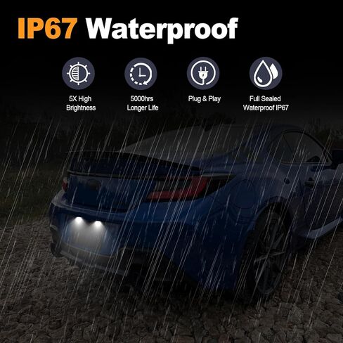 LED License Plate Light Compatible with 2013-2020 Subaru BRZ / 2011-UP Impreza Sedan & Wagon WRX, Replace OE 84912FG110 SU00302542 in Saudi Arabia