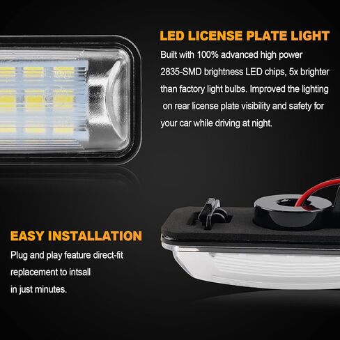 LED License Plate Light Compatible with 2013-2020 Subaru BRZ / 2011-UP Impreza Sedan & Wagon WRX, Replace OE 84912FG110 SU00302542 in Saudi Arabia