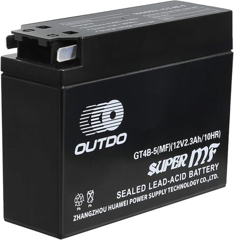12V YT4B-5 GT4B-5 YT4B-BS Sealed AGM Battery for TTR50E, DRZ70, TTR90, JR50, TTR110, SR400, YJ50R Dirt Bikes Pit Bikes Motorcycle Scooter ATV - Maintenance-Free, Ready to Use in Saudi Arabia