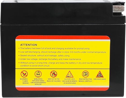 12V YT4B-5 GT4B-5 YT4B-BS Sealed AGM Battery for TTR50E, DRZ70, TTR90, JR50, TTR110, SR400, YJ50R Dirt Bikes Pit Bikes Motorcycle Scooter ATV - Maintenance-Free, Ready to Use in Saudi Arabia