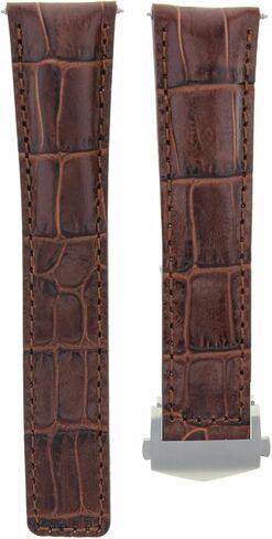 Ewatchparts 20/16mm Leather Watch Band Strap Compatible With Tag Heuer Monza FC5013 Deployment Clasp Brown in Saudi Arabia