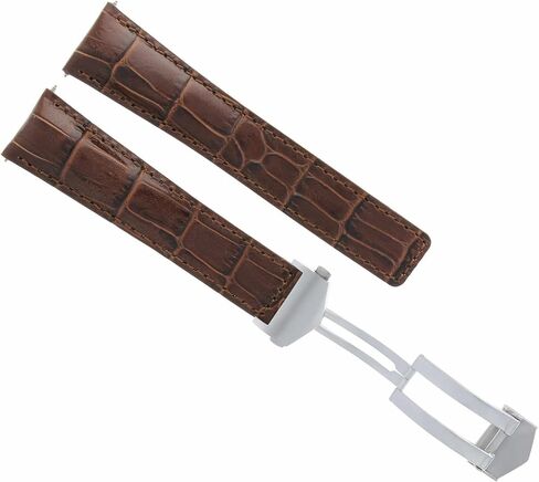 Ewatchparts 20/16mm Leather Watch Band Strap Compatible With Tag Heuer Monza FC5013 Deployment Clasp Brown in Saudi Arabia
