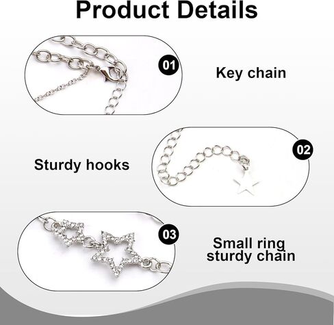 مجموعة إكسسوارات فضية Y2K مكونة من 18 قطعة، مجوهرات Grunge Star Emo متضمنة قلادة نجمة Y2K ذات طبقات وسوار فاسق ونظارات شمسية وحلقات جمالية ومشابك شعر على شكل نجمة للنساء إكسسوارات بديلة in Kuwait