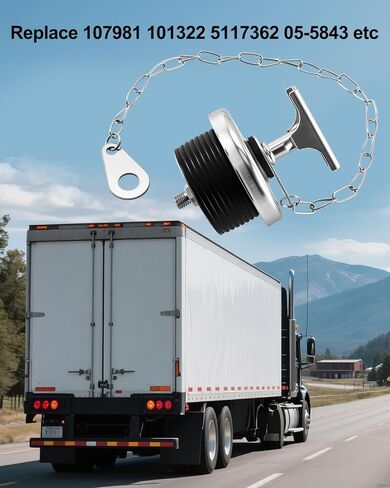 Oil Filler Cap with Chain Fit for 2 Inch Oil Filler Tubes Compatible with Cummins 855 N14 L10 M11 ISM Volvo Mack E6 Replace 107981 101322 5117362 in Saudi Arabia