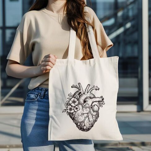 Canvas Reusable Totes Bag, Weekend Bags, Funny Tote Bag Handbags, Practical Canvas Bags for Daily Use, Special Gifts for Doctors, Mother's Day Gifts in Saudi Arabia