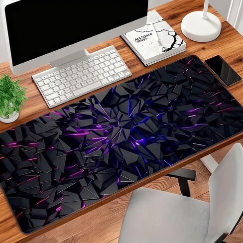 Extra-Large Black Mouse Pad - Rubber Base & Precision Edge Stitching - Durable Desk Mat for Gaming & Office Decor - Ideal Gift, Mouse Pads for Desk in Saudi Arabia
