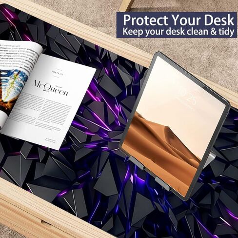 Extra-Large Black Mouse Pad - Rubber Base & Precision Edge Stitching - Durable Desk Mat for Gaming & Office Decor - Ideal Gift, Mouse Pads for Desk in Saudi Arabia