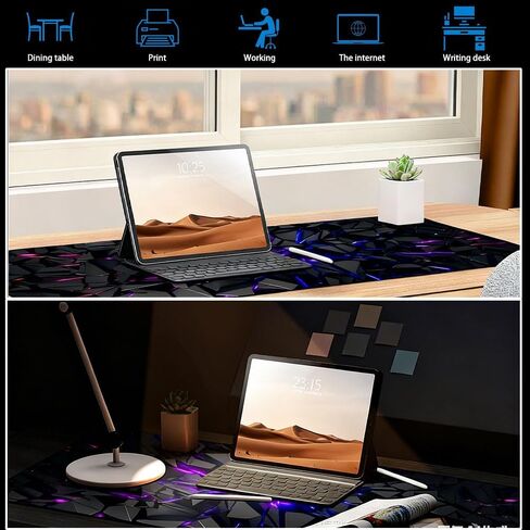 Extra-Large Black Mouse Pad - Rubber Base & Precision Edge Stitching - Durable Desk Mat for Gaming & Office Decor - Ideal Gift, Mouse Pads for Desk in Saudi Arabia