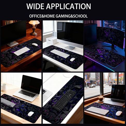Extra-Large Black Mouse Pad - Rubber Base & Precision Edge Stitching - Durable Desk Mat for Gaming & Office Decor - Ideal Gift, Mouse Pads for Desk in Saudi Arabia