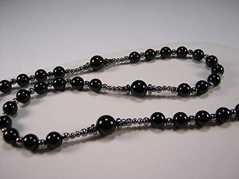 BLack Onyx Rosary Mens Catholic XXLong 26 inch Necklace Black Onyx Beads Handmade Gunmetal Masculino Collar Catlico Rosario in Saudi Arabia
