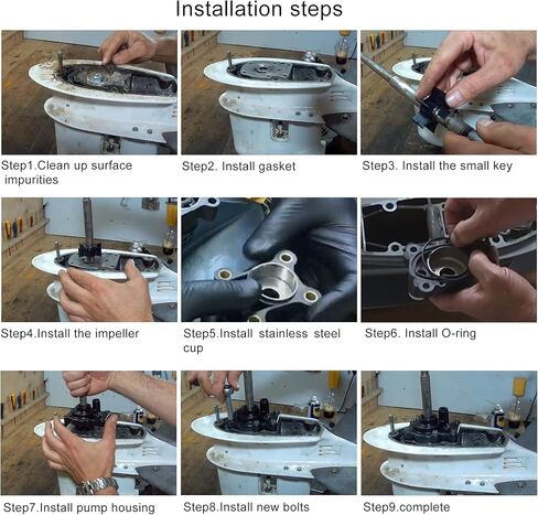 BDFHYK 393630 مجموعة إصلاح دفاعة مضخة المياه مع مبيت لجونسون Evinrude، محركات خارجية ثنائية الشوط (20,25,30,35 حصان) تحل محل 393630,0393630، سييرا 18-3382 in Kuwait