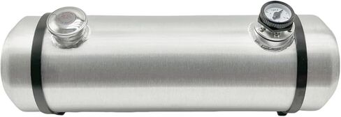 JSD 5.5 Gallons 8" x 26" Spun Round Aluminum Universal Gas Tank/ Fuel Cell Tank End Fill 3/8" NPT Outlet With Level Gauge in Saudi Arabia
