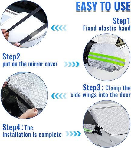 Car Windshield Cover for Ice and Snow - Magnetic Car Windshield Snow Cover, 5-Layer Material Protection Windshield Snow Cover, Winter Frost Guard Car for Most Standard Cars, SUV in Saudi Arabia