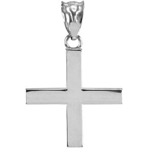 Claddagh Gold Fine 925 Sterling Silver Greek Cross Charm Pendant in Saudi Arabia