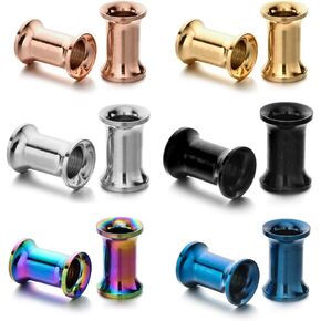 6 أزواج من سدادات الأذن المجوفة المصنوعة من الصلب الجراحي ذات اللون المختلط ومقاييس توسيع النفق in Kuwait