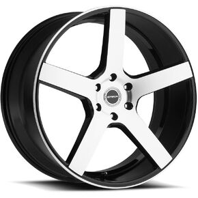STRADA PERFETTO Custom Wheel - 24x10, 24 Offset, 6x139.7 Bolt Pattern, 87.1mm Hub - Gloss Black with Machined Face Rim in Kuwait