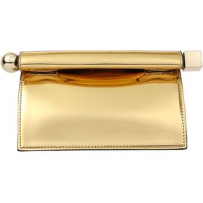 Trendy PU Leather Clutch Bag for Women Versatile Folding Evening Purse Metal Decoration Crossbody for Banquet Party Gold in Kuwait