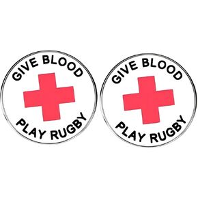 2 قطعة مجموعة دبابيس الرجبي للعب الدم، شارة معدنية تحفيزية للتبرع بالدم للرجبي، هدية فريدة لمحبي الرياضة in Kuwait