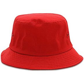 قبعة دلو من نسيج التويل (أحجام وألوان مختلفة)، أحمر - كبير in Kuwait