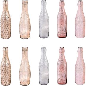 زجاجات زجاجية للحديقة دائمة الخضرة لشجرة الزجاجة، زجاجات النبيذ للتزيين في الأماكن المغلقة والخارجية وديكور حفلات الزفاف وأعياد الميلاد (أزرق، مجموعة من 5) in Kuwait