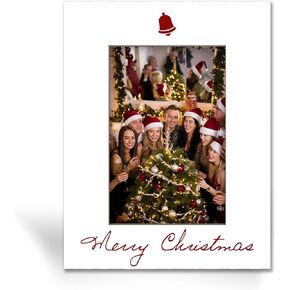 إطار صور عيد ميلاد سعيد من Ebned - يناسب صور مقاس 4 × 6 بوصات، إطار صور عائلي لشجرة عيد الميلاد، هدايا عيد ميلاد سعيد لأصدقاء العائلة، ديكورات منزلية شتوية (أخضر) - A02 in Kuwait