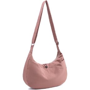 حقيبة هلال خفيفة الوزن من النايلون حقائب كروس للنساء متعددة الجيوب حبال هوبو لونا حقيبة يد نسائية للسفر in Kuwait