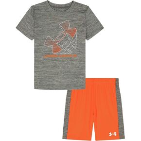 Under Armour boys 2-piece Short Sleeve Graphic T-shirt and Shorts Set, Lightweight & Breathable in Kuwait