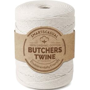 ذكي وكاجوال 700 قدم 100% قطن جزار خيوط خيط 2 مم للطبخ من الدرجة الغذائية للمطبخ تحميص الديك الرومي السجق اللحوم إعداد الخبز الحرف الكروشيه تغليف الهدايا البستنة in Kuwait